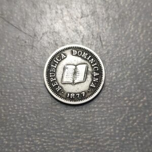 REPUBLICA DOMINICANA 5 CENTAVOS 1877 MBC
