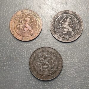 NETHERLANDS PAISES BAJOS LOTE DE 3 MONEDAS 2 1/2 CENTS