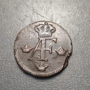 SUECIA SWEDEN ADOLF FREDRIK 1 ORE SILVERMYNT 1763 MBC+ RAYITAS