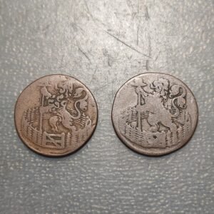 NETHERLANDS PAISES BAJOS LOTE DE 2 MONEDAS 1 DUIT 1741 - 1780?