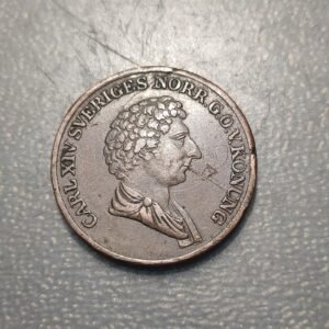SUECIA SWEDEN CARL XIV 1 SKILLING BANCO 1836 MBC- RAYAS