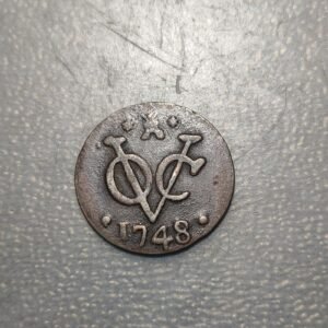NETHERLANDS PAISES BAJOS WEST INDIES VOC ZEELAND 1 DUIT 1748 MBC+
