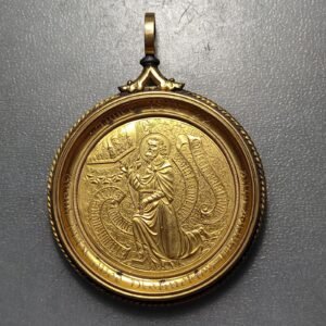 MEDALLA RELIGIOSA MUY GRANDE 1922 BRUXELLES ESCUELA DE ARTE SAN LUCAS
