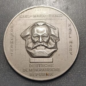 ALEMANIA DEMOCRATICA DDR SAJONIA SACHSEN CHEMNITZ KARL MARX STADT MEDALLA 60mm