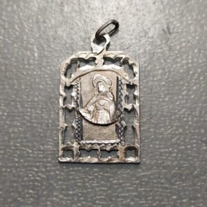 MEDALLA RELIGIOSA AVILA SANTA TERESA DE JESUS RDO DE AVILA MEDALLA CALADA PLATA