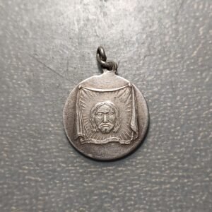 MEDALLA RELIGIOSA HONRUBIA SANTA FAZ IMAGEN DEL SANTO ROSTRO QUE VENERA PLATA