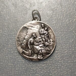 MEDALLA RELIGIOSA SIGLO XX COMIENZOS SAN JUAN DE LA CRUZ PLATA