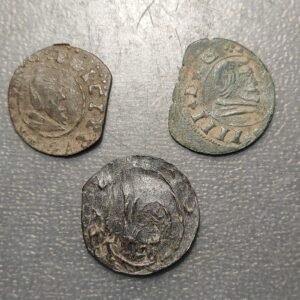 FALSAS DE EPOCA ESPAÑA FELIPE IV LOTE 3 MONEDAS 16 MARAVEDIS 1660-1664 FALSAS DE
