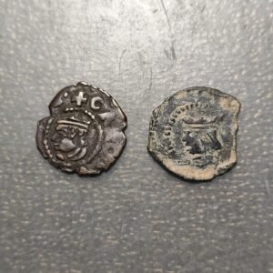ESPAÑA VALENCIA FELIPE IV Y CARLOS II LOTE DE 2 MONEDAS DINEROS