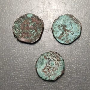 ESPAÑA SEGOVIA BURGOS VALLADOLID FELIPE II LOTE DE 3 MONEDAS DE 2 CUARTOS