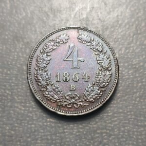 AUSTRIA 4 KREUZER 1864 B MBC-/MBC