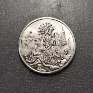 MEDALLA RELIGIOSA VALENCIA VIRGEN DE LOS DESAMPARADOS PLATA 30 mm