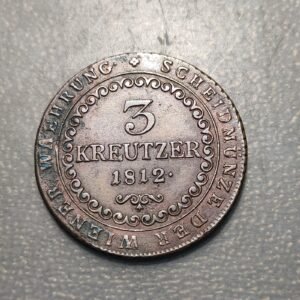 AUSTRIA 3 KREUZER 1812 S MBC+/EBC BRILLO ORIGINAL OXIDACIONES