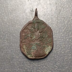 MEDALLA RELIGIOSA SIGLO XVII-XVIII SANTA MARIA DE LORETO SAN NICOLAS DE BARI