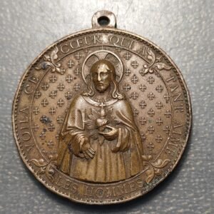 MEDALLA RELIGIOSA CORAZON DE JESUS INMACULADA CONCEPCION 45x40mm