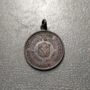 MEDALLA RELIGIOSA ITALIA LUCCA JUVENTUD CATOLICA ITALIANA 3º PREMIO 29x22mm