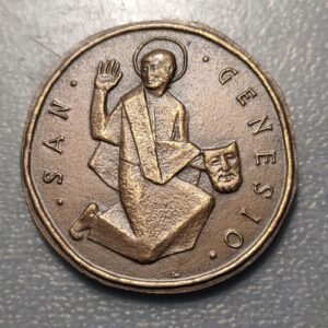 MEDALLA RELIGIOSA ITALIA TOSCANA SAN MINIATO FIESTA DEL TEATRO SAN GENESIO 43mm