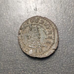 FALSA DE EPOCA ESPAÑA LA CORUÑA FELIPE IV 16 MARAVEDIS 1662 FALSA DE EPOCA