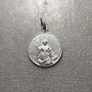 MEDALLA RELIGIOSA VALENCIA SANTA LUCIA VIRGEN Y MARTIR ALUMINIO