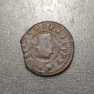 FALSA DE EPOCA ESPAÑA CORDOBA FELIPE IV 16 MARAVEDIS 1664 FALSA DE EPOCA