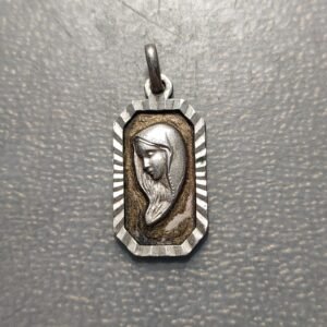 MEDALLA RELIGIOSA VIRGEN MARIA MEDALLA RELIGIOSA ART DECO PLATA