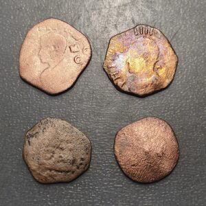 IMPERIO ESPAÑOL NAPOLES AUSTRIAS LOTE DE 4 MONEDAS LIMPIADAS