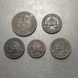 AFRICA ORIENTAL ALEMANA LOTE DE 5 MONEDAS