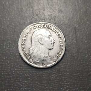 ITALIA NAPOLES FERDINANDO IV TARI 20 GRANA 1796 MBC