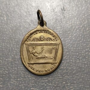 MEDALLA RELIGIOSA SIGLO XIX SANTA FILOMENA PATRONA DE NIÑOS BEBES Y JOVENES