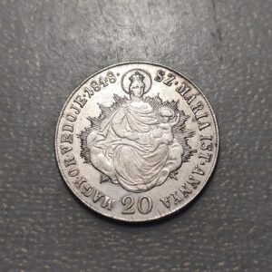HUNGRIA HUNGARY FERDINAND I 20 KRAJCZAR 1848 KB KREMNITZ EBC-/EBC