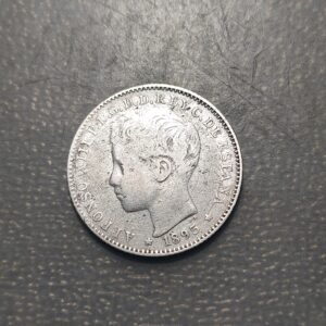 PUERTO RICO ALFONSO XIII 20 CENTAVOS 1895 PG V BC+/MBC-