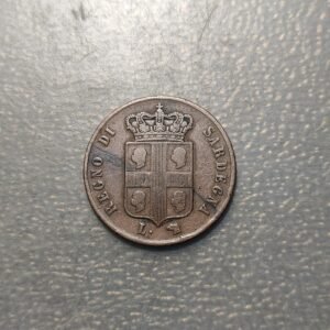 ITALIA SAVOIA SABOYA REINO CERDEÑA SARDEGNA CARLO ALBERTO 3 CENTESIMI 1842