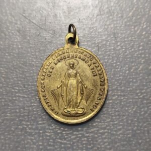 MEDALLA RELIGIOSA ITALIA INMACULADA CONCEPCION SAGRADO CORAZON DE JESUS Y MARIA