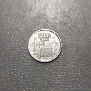 PUERTO RICO ALFONSO XIII 5 CENTAVOS 1896 PG V MBC+