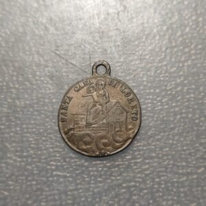 MEDALLA RELIGIOSA ITALIA SIGLO XIX SANTUARIO VIRGEN DE LORETO LATON