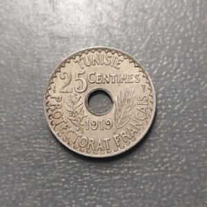 TUNEZ TUNISIA 25 CENTIMES 1919 EBC/EBC+
