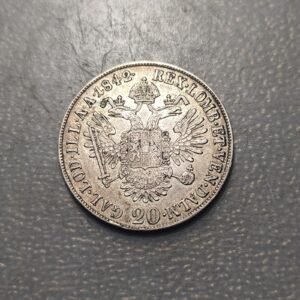 AUSTRIA FERDINAND I 20 KREUZER 1842 A EBC