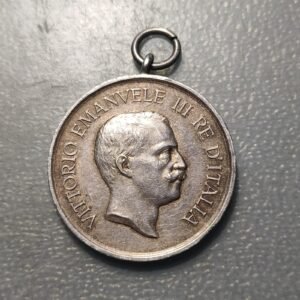 MEDALLA ITALIA REINO VITTORIO EMANUELE III TIRO OFICIALES EJERCITO PLATA