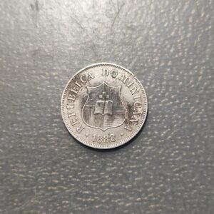REPUBLICA DOMINICANA 2 1/2 CENTAVOS 1888 A MBC-/MBC