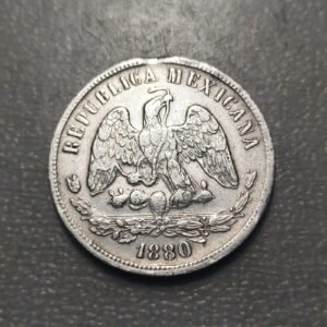 MEXICO 50 CENTAVOS 1880 MBC PLATA