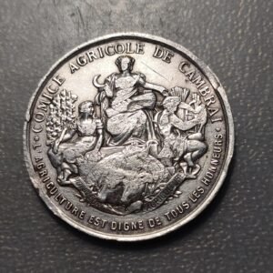 MEDALLA FRANCIA COMICE AGRICOLE DE CAMBRAI 27 JULIO 1884