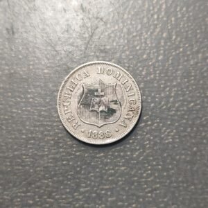 REPUBLICA DOMINICANA 2 1/2 CENTAVOS 1888 A MBC