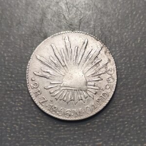 MEXICO 2 REALES 1856 MBC PLATA