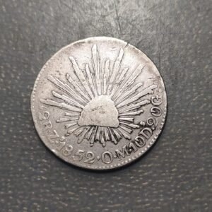 MEXICO 2 REALES 1852 MBC PLATA
