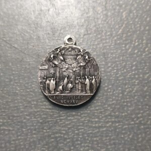 MEDALLA RELIGIOSA ITALIA ROMA 1925 BASILICA DE SAN PEDRO AÑO JUBILAR 1925