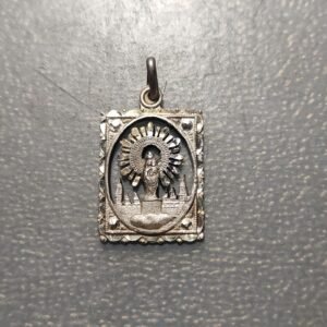 MEDALLA RELIGIOSA ZARAGOZA VIRGEN DEL PILAR MEDALLA CALADA PLATA