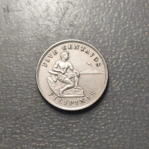 FILIPINAS PHILIPPINES ADMINISTRACION USA 5 CENTAVOS 1904 MBC RAYITAS