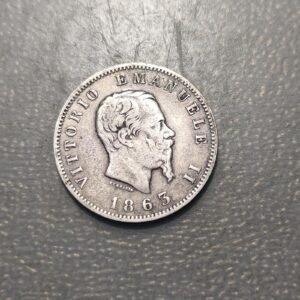 ITALIA REINO VITTORIO EMANUELE II 1 LIRA 1863 M ESCUDO MBC-