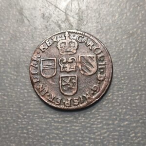 IMPERIO ESPAÑOL PAISES BAJOS BRUJAS CARLOS II 1 LIARD 1693 MBC