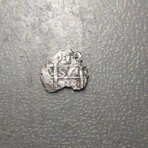 BOLIVIA POTOSI FELIPE V 1 REAL 1733? COB MACUQUINA CORROSIONES 0,93g